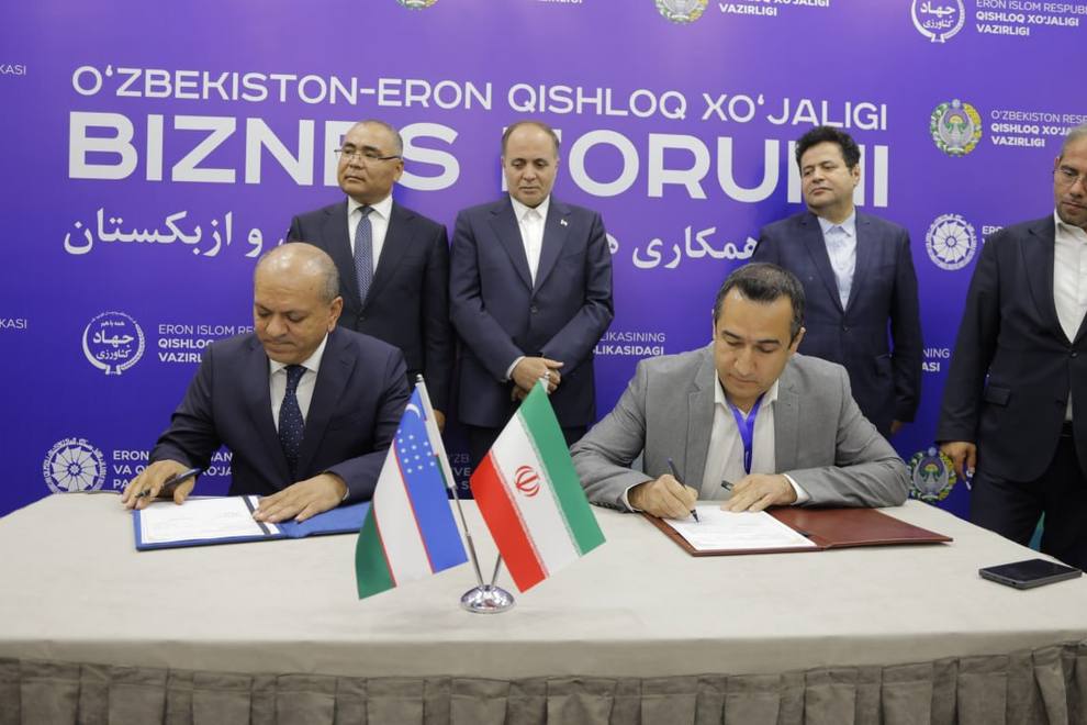 O‘zbekiston–Eron: agrar sohada uzoq muddatli hamkorlik sari muhim qadam tashlandi