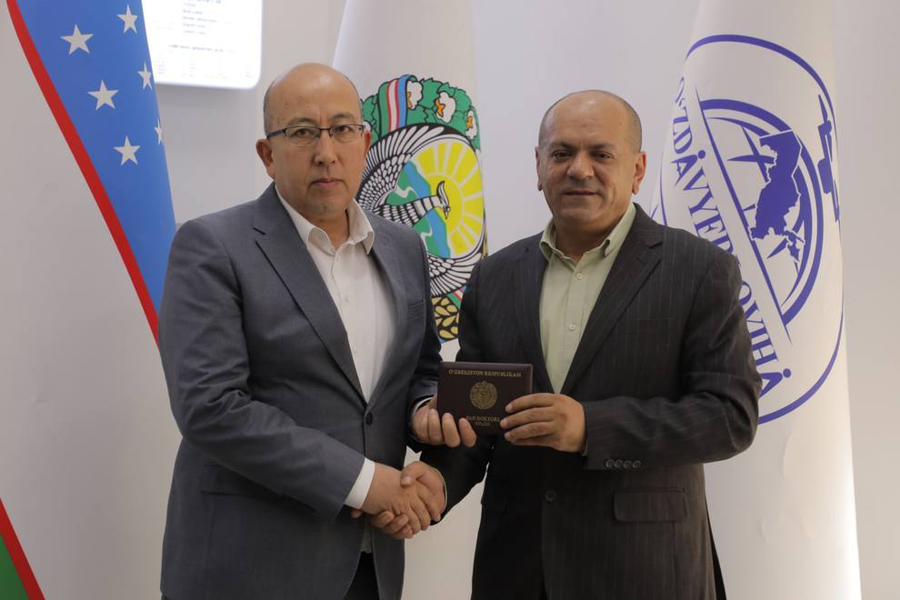 Atakulov To‘xtamurod Umarovich received the academic degree of Doctor of Agricultural Sciences (DSc)